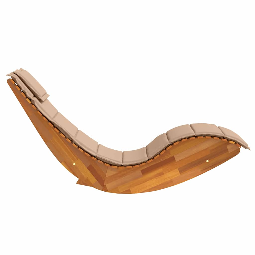 Espreguiçadeira com almofada 2 pcs Castanho 60 x 154 x 74cm