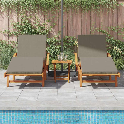 Espreguiçadeira 2 pcs Cinzento-acastanhado 200 x 67 x 84cm