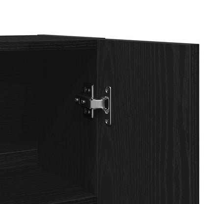 Armário para máquina de lavar roupa 2 pcs Carvalho preto