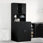 Armário para máquina de lavar roupa 2 pcs Carvalho preto
