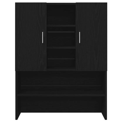 Armário para máquina de lavar roupa 2 pcs Carvalho preto