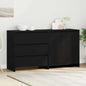 Buffet 2 pcs Preto 70 x 41 x 75 cm Madeira processada