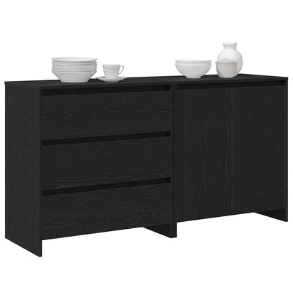 Buffet 2 pcs Preto 70 x 41 x 75 cm Madeira processada