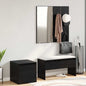 Conjunto de móveis de corredor com gaveta 3 pcs Carvalho preto