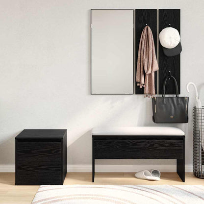 Conjunto de móveis de corredor com gaveta 3 pcs Carvalho preto