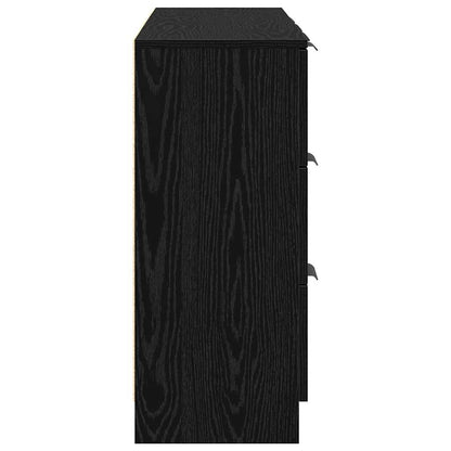 Buffet 3 pcs Carvalho preto 121 x 30 x 70 cm Madeira processada