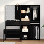 Conjunto de Mesa de Vestir 2 pcs Preto 140 x 40 x 140 cm
