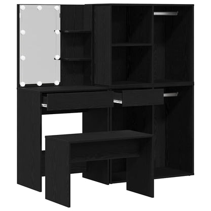 Conjunto de Mesa de Vestir 2 pcs Preto 140 x 40 x 140 cm
