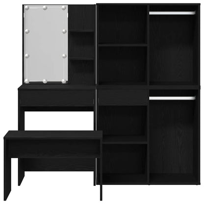 Conjunto de Mesa de Vestir 2 pcs Preto 140 x 40 x 140 cm