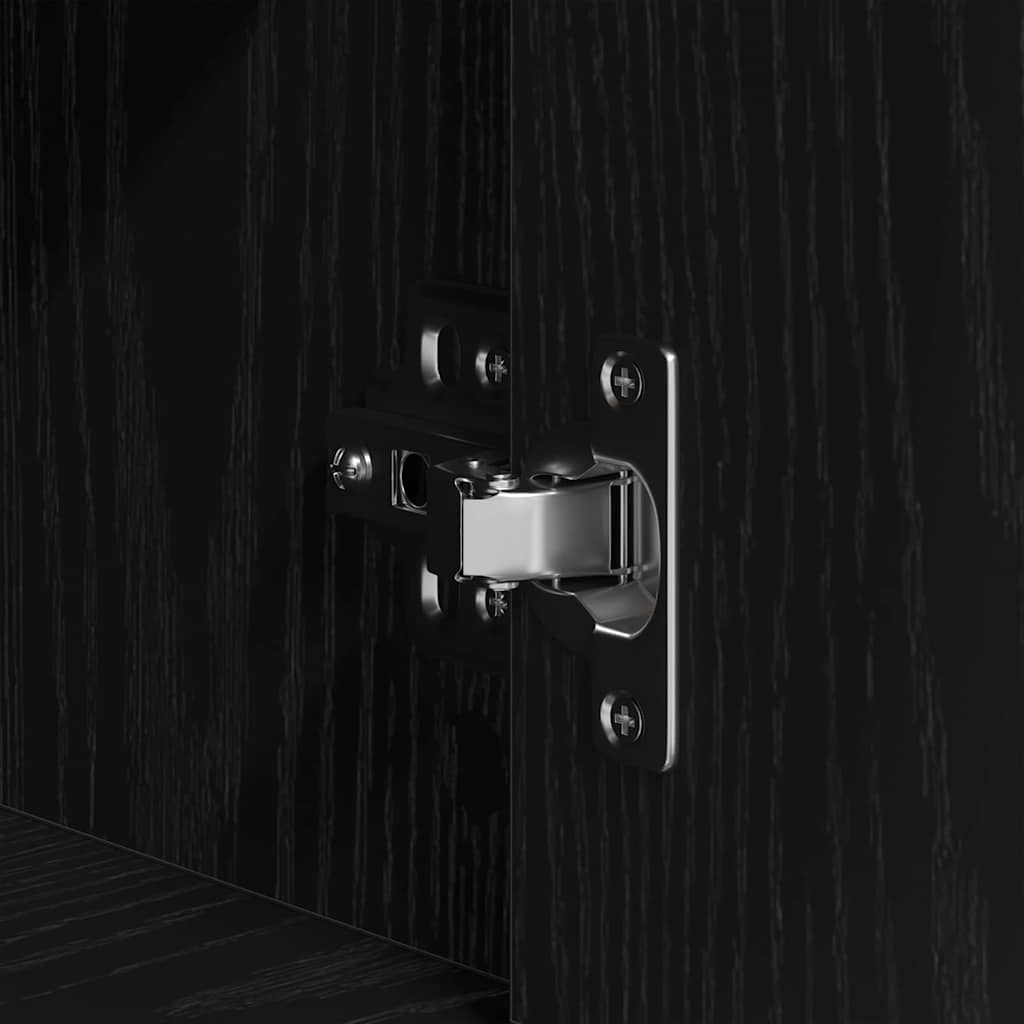 Buffê Carvalho Preto 80 x 33 x 150 cm Madeira processada