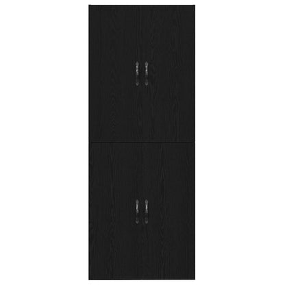 Armário de Parede 2 pcs Carvalho Preto 69,5 x 34 x 90 cm