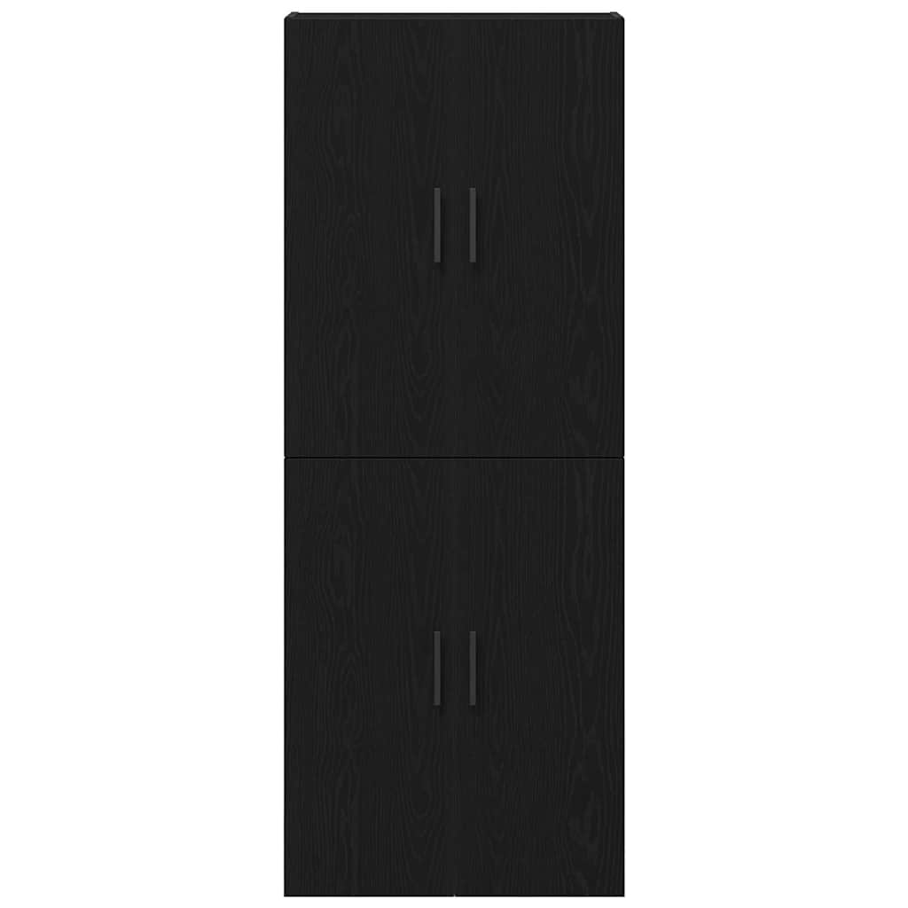 Armário de Parede 2 pcs Carvalho Preto 69,5 x 34 x 90 cm