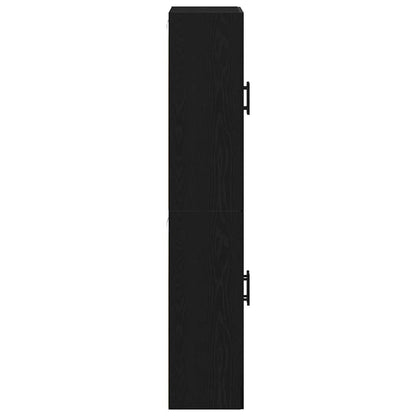 Armário de Parede 2 pcs Carvalho Preto 69,5 x 34 x 90 cm