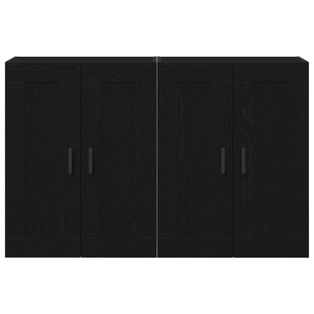 Estante de Parede 2 pcs Carvalho Preto 69,5 x 34 x 90 cm