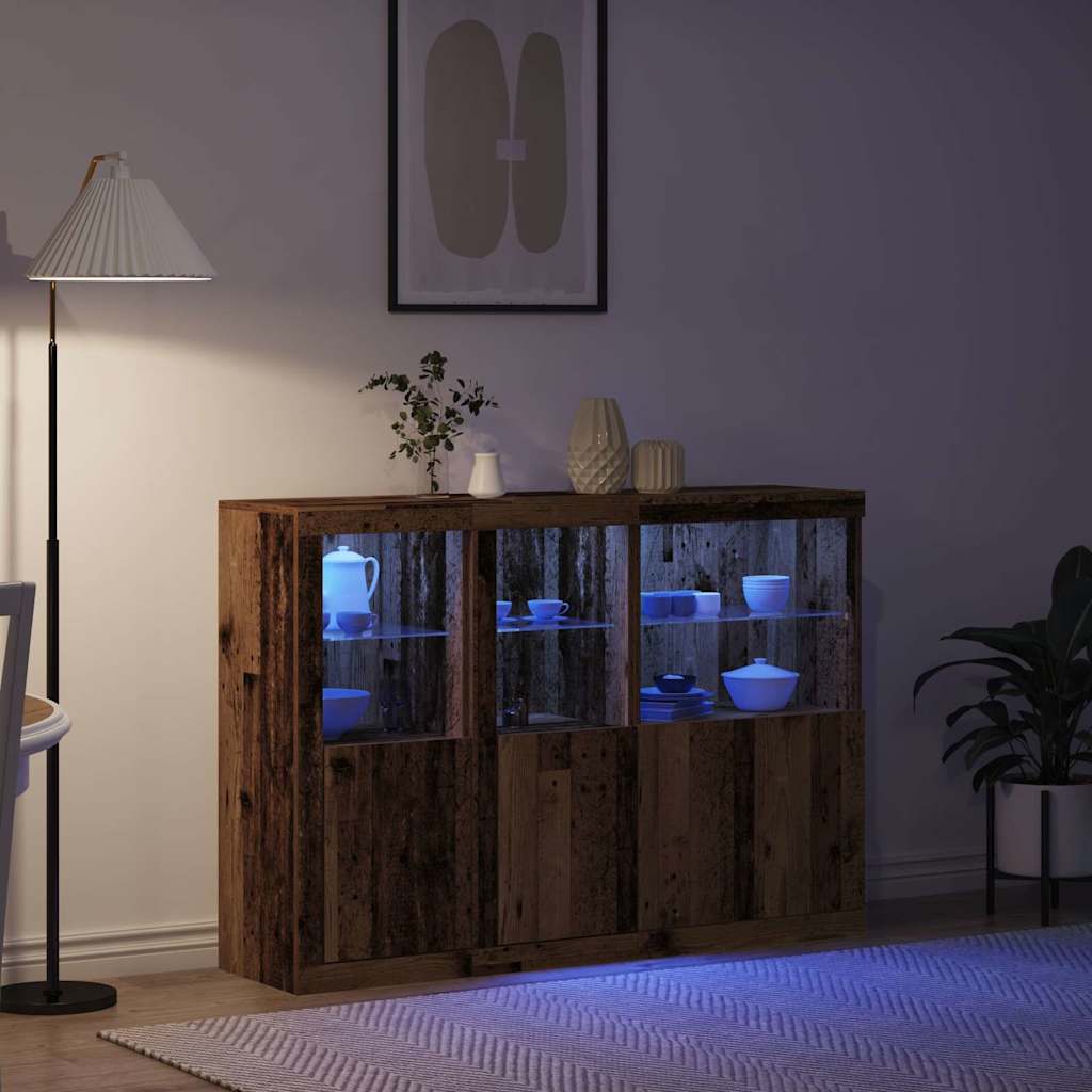 Aparador LED Madeira antiga 142,5 x 37 x 100 cm