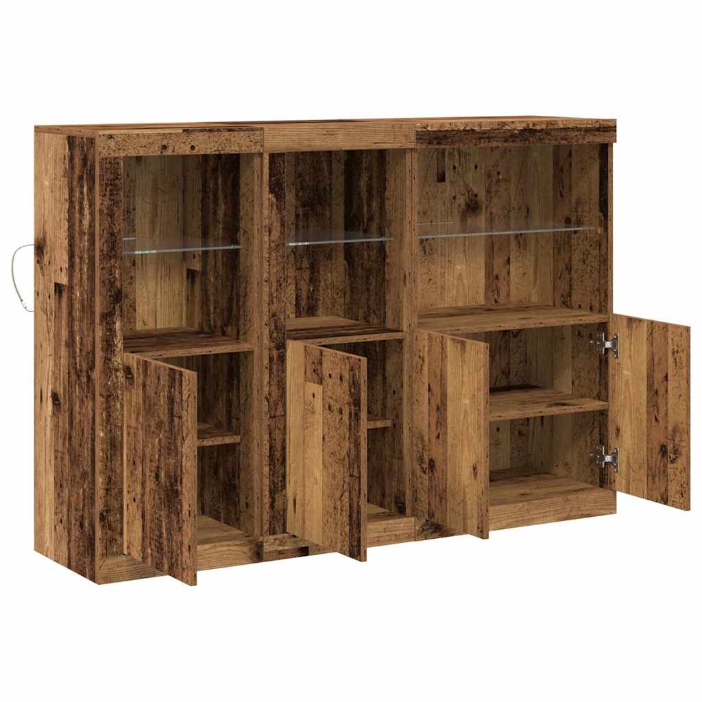 Aparador LED Madeira antiga 142,5 x 37 x 100 cm