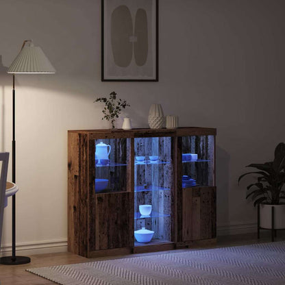 Aparador LED Madeira antiga 123 x 37 x 100 cm