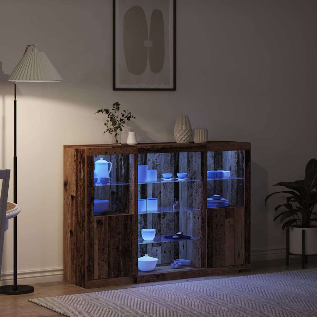 Aparador LED Madeira antiga 142,5 x 37 x 100 cm