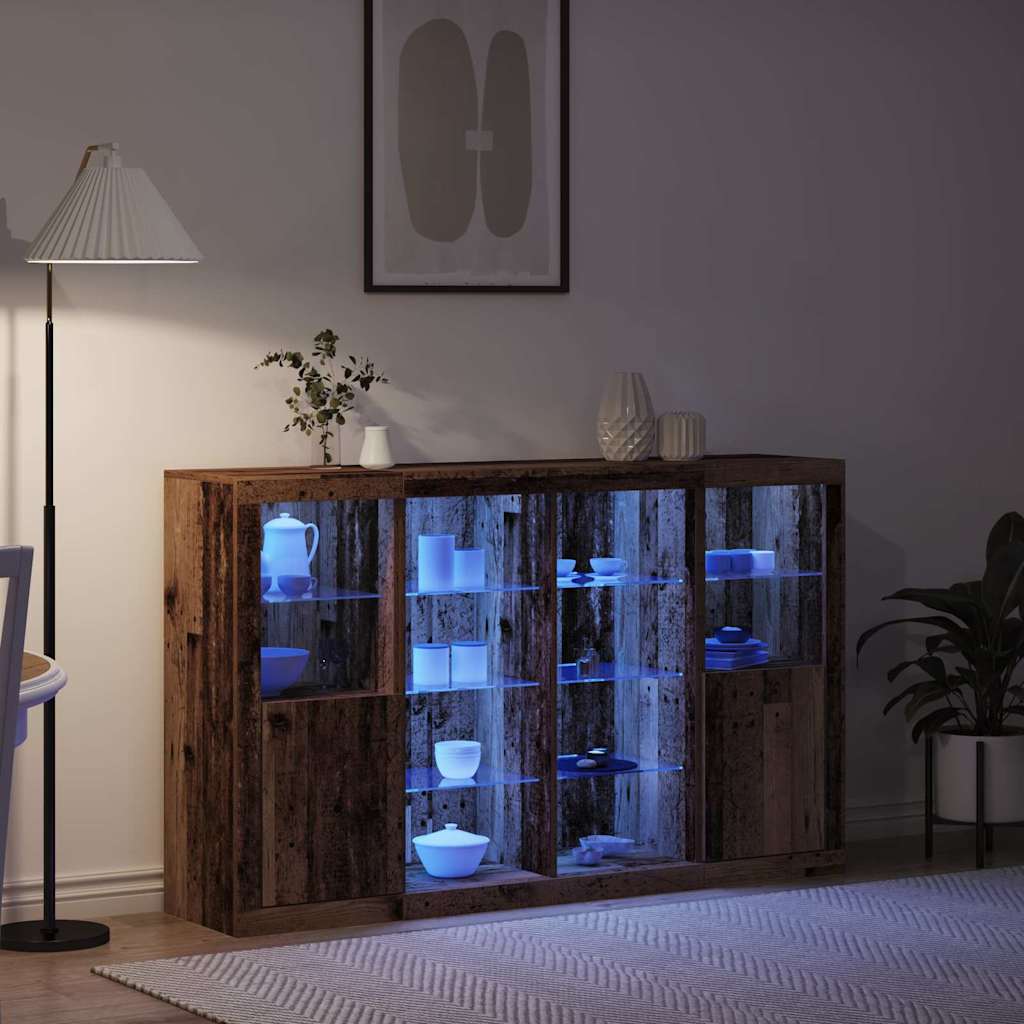 Aparador LED Madeira antiga 163 x 37 x 100 cm