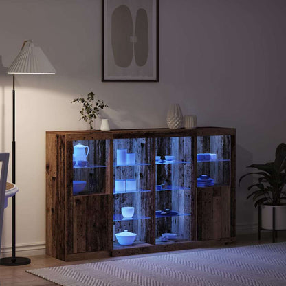 Aparador LED Madeira antiga 163 x 37 x 100 cm