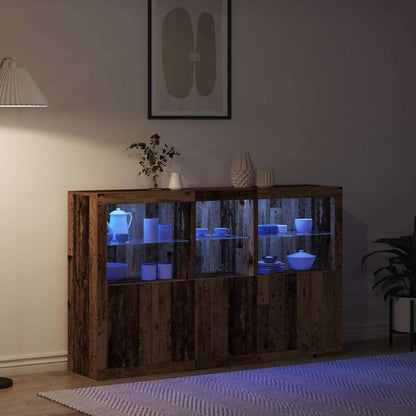 Aparador LED Madeira antiga 162 x 37 x 100 cm