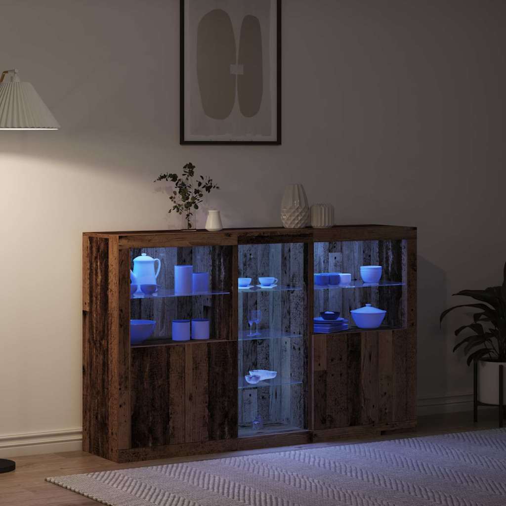 Aparador LED Madeira antiga 162 x 37 x 100 cm