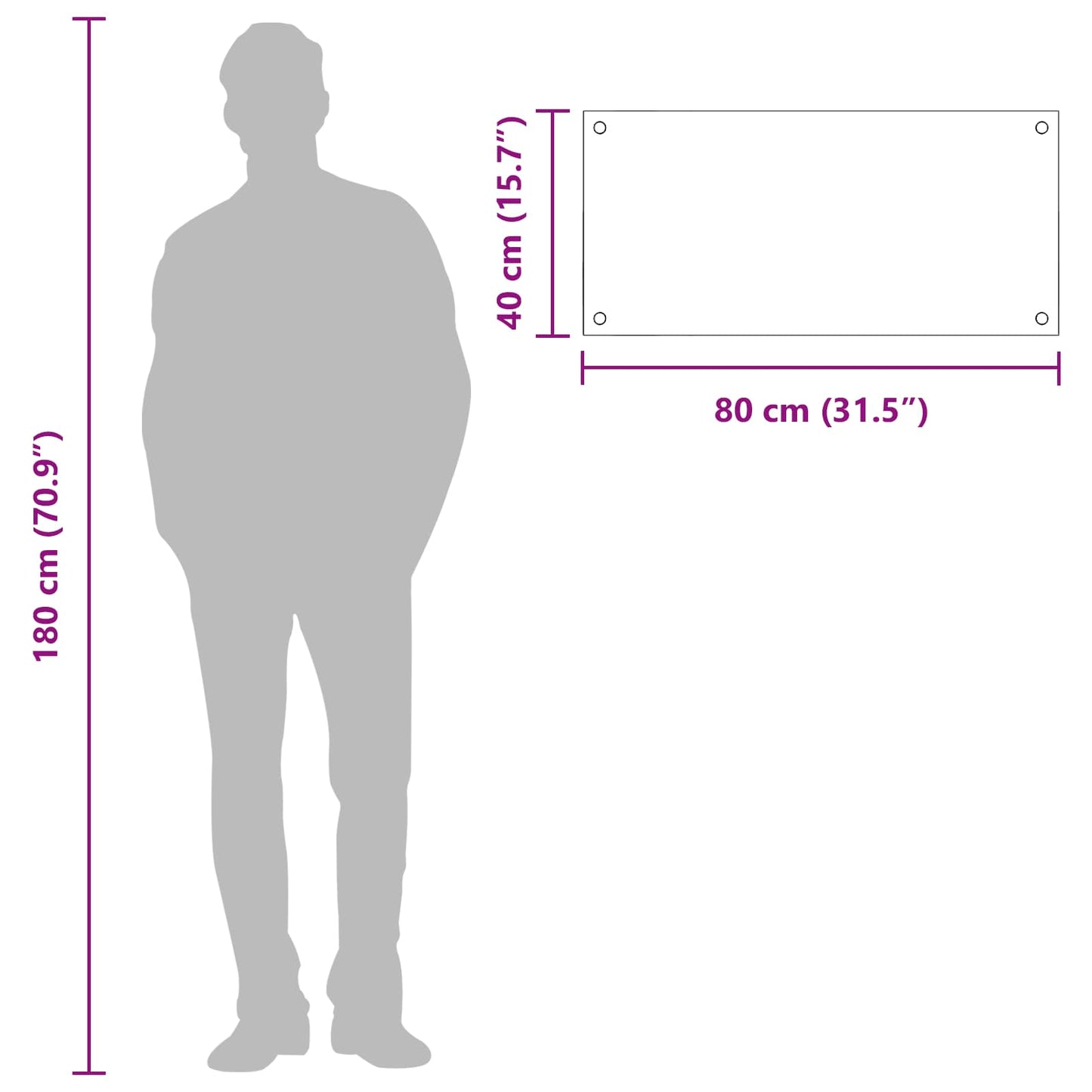 Proteção de Cozinha Cinzento escuro 80 x 40 x 0,6 cm