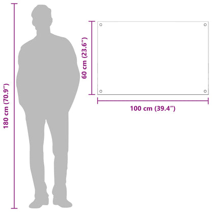 Proteção de Cozinha Cinzento escuro 100 x 60 x 0,6 cm