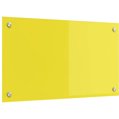Proteção de Cozinha Amarelo 70 x 40 x 0,6 cm vidro temperado