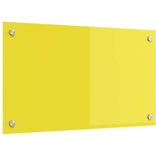 Proteção de Cozinha Amarelo 70 x 40 x 0,6 cm vidro temperado