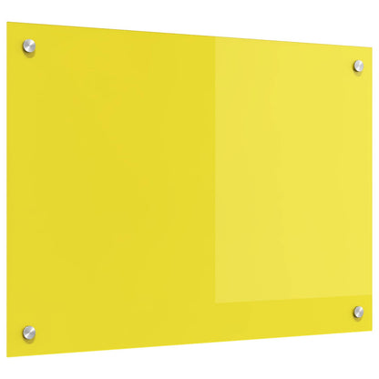 Proteção de Cozinha Amarelo 70 x 50 x 0,6 cm vidro temperado