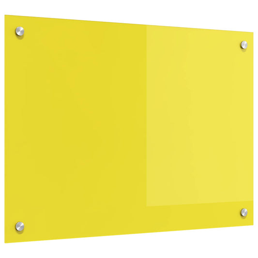 Proteção de Cozinha Amarelo 70 x 50 x 0,6 cm vidro temperado