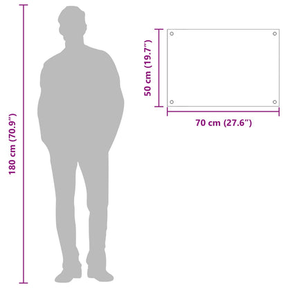 Proteção de Cozinha Amarelo 70 x 50 x 0,6 cm vidro temperado