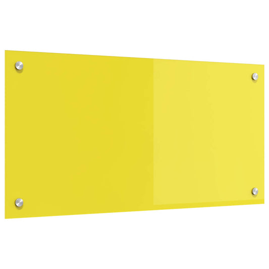 Proteção de Cozinha Amarelo 80 x 40 x 0,6 cm vidro temperado