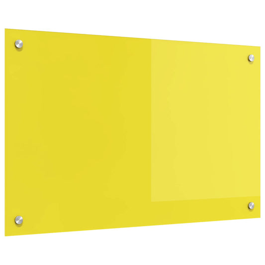 Proteção de Cozinha Amarelo 80 x 50 x 0,6 cm vidro temperado