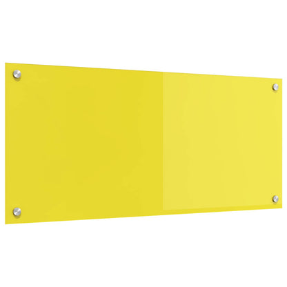 Proteção de Cozinha Amarelo 90 x 40 x 0,6 cm vidro temperado