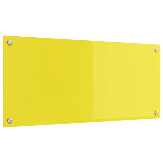 Proteção de Cozinha Amarelo 90 x 40 x 0,6 cm vidro temperado