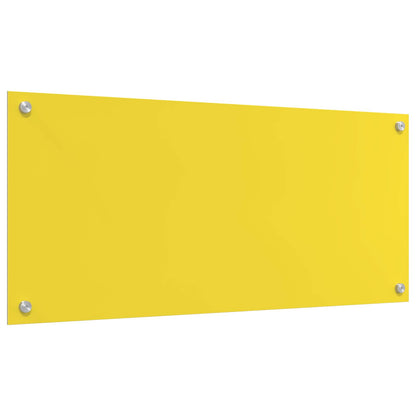 Proteção de Cozinha Amarelo 90 x 40 x 0,6 cm vidro temperado