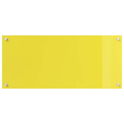 Proteção de Cozinha Amarelo 90 x 40 x 0,6 cm vidro temperado