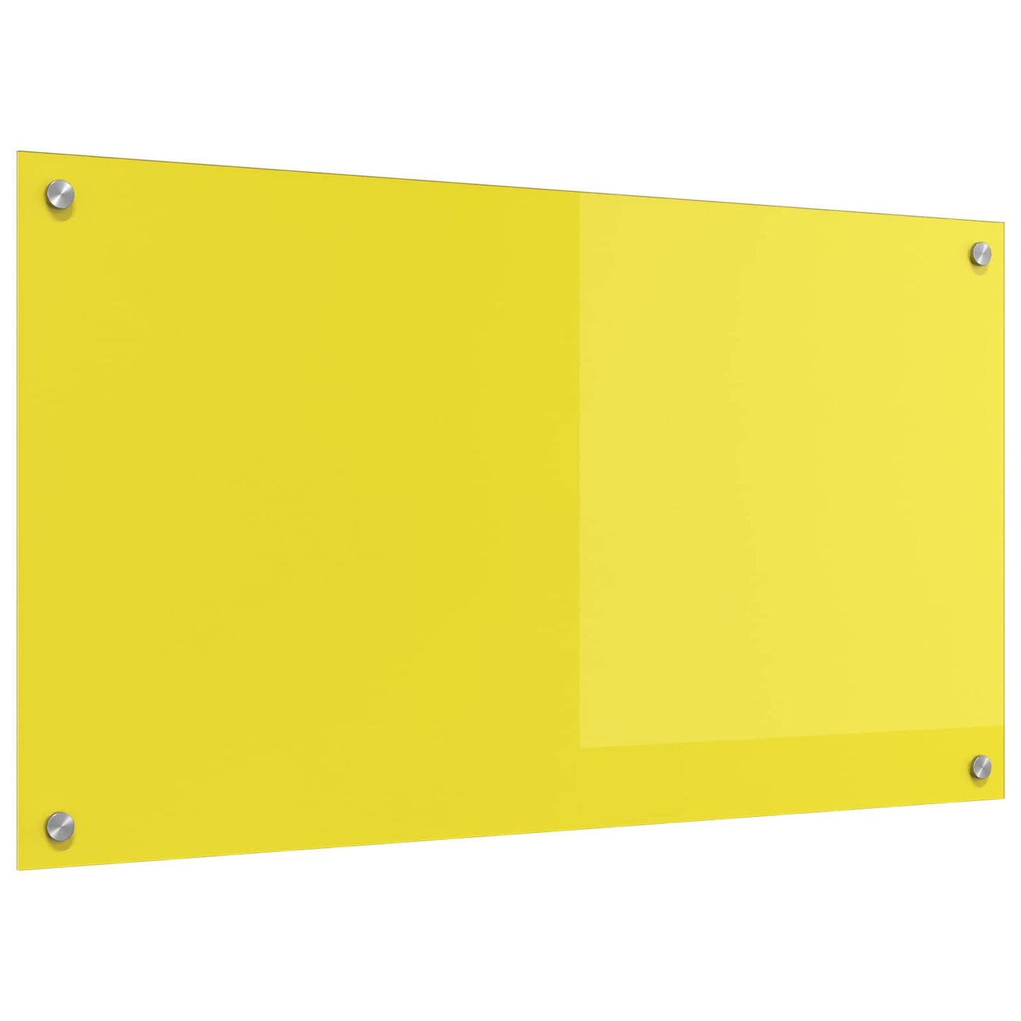 Proteção de Cozinha Amarelo 90 x 50 x 0,6 cm vidro temperado