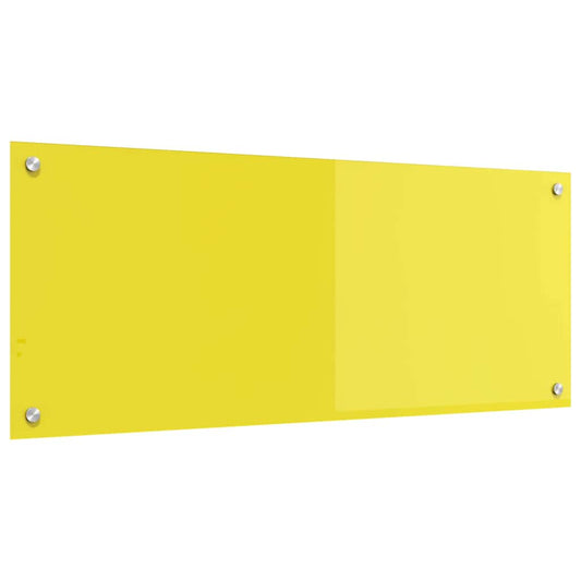 Proteção de Cozinha Amarelo 100 x 40 x 0.6 cm vidro temperado