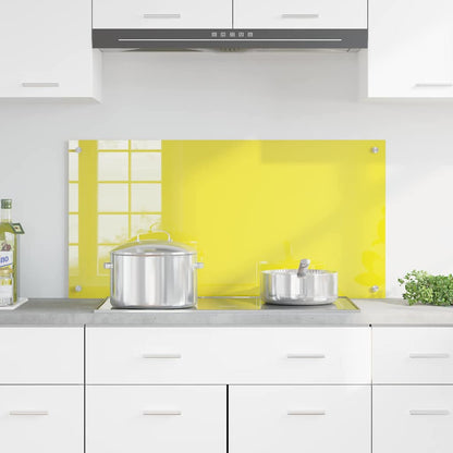 Proteção de Cozinha Amarelo 100 x 50 x 0.6 cm vidro temperado