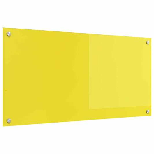 Proteção de Cozinha Amarelo 100 x 50 x 0.6 cm vidro temperado