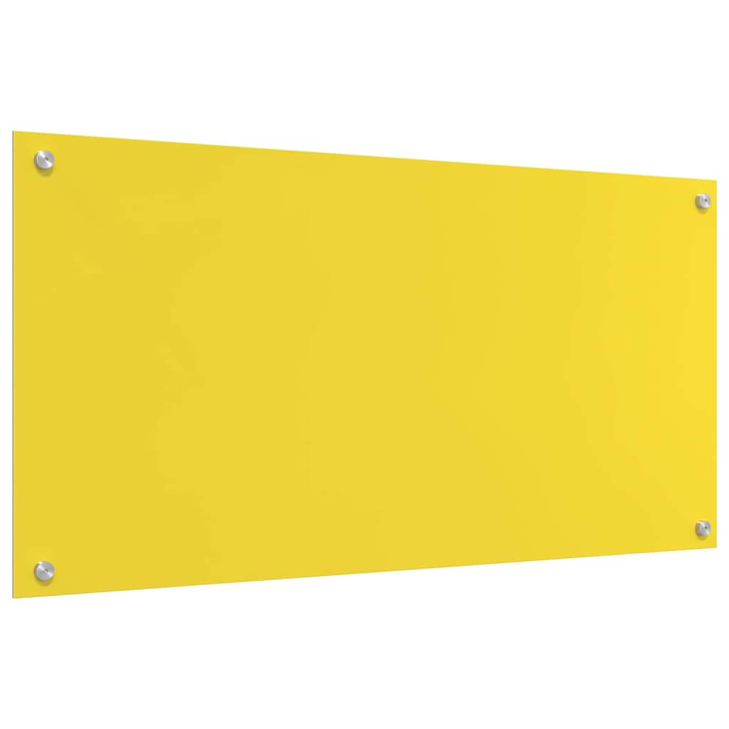 Proteção de Cozinha Amarelo 100 x 50 x 0.6 cm vidro temperado