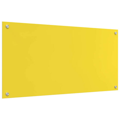 Proteção de Cozinha Amarelo 100 x 50 x 0.6 cm vidro temperado