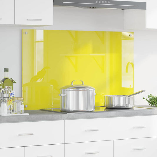 Proteção de Cozinha Amarelo 100 x 60 x 0.6 cm vidro temperado