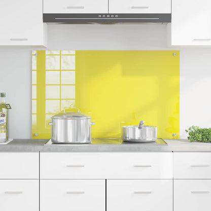Proteção de Cozinha Amarelo 100 x 60 x 0.6 cm vidro temperado