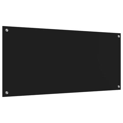 Proteção de Cozinha Preto 110 x 50 x 0,6 cm vidro temperado