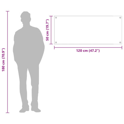 Proteção de Cozinha Cinzento-claro 120 x 50 x 0,6 cm