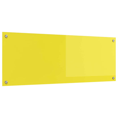 Proteção de Cozinha Amarelo 110 x 40 x 0.6 cm vidro temperado